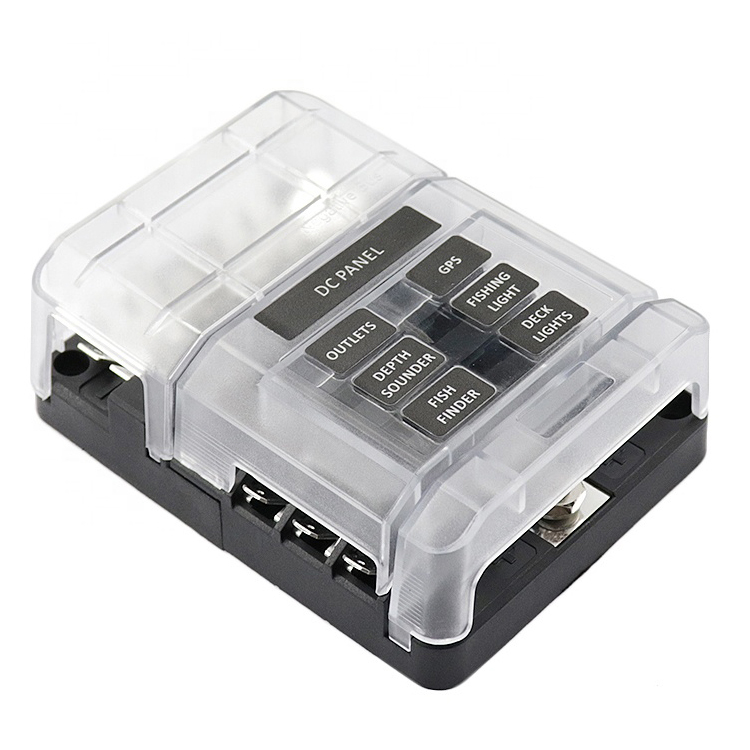 6 way Quick Connect Terminal ATC Type Blade Fuse Box with Negative ...