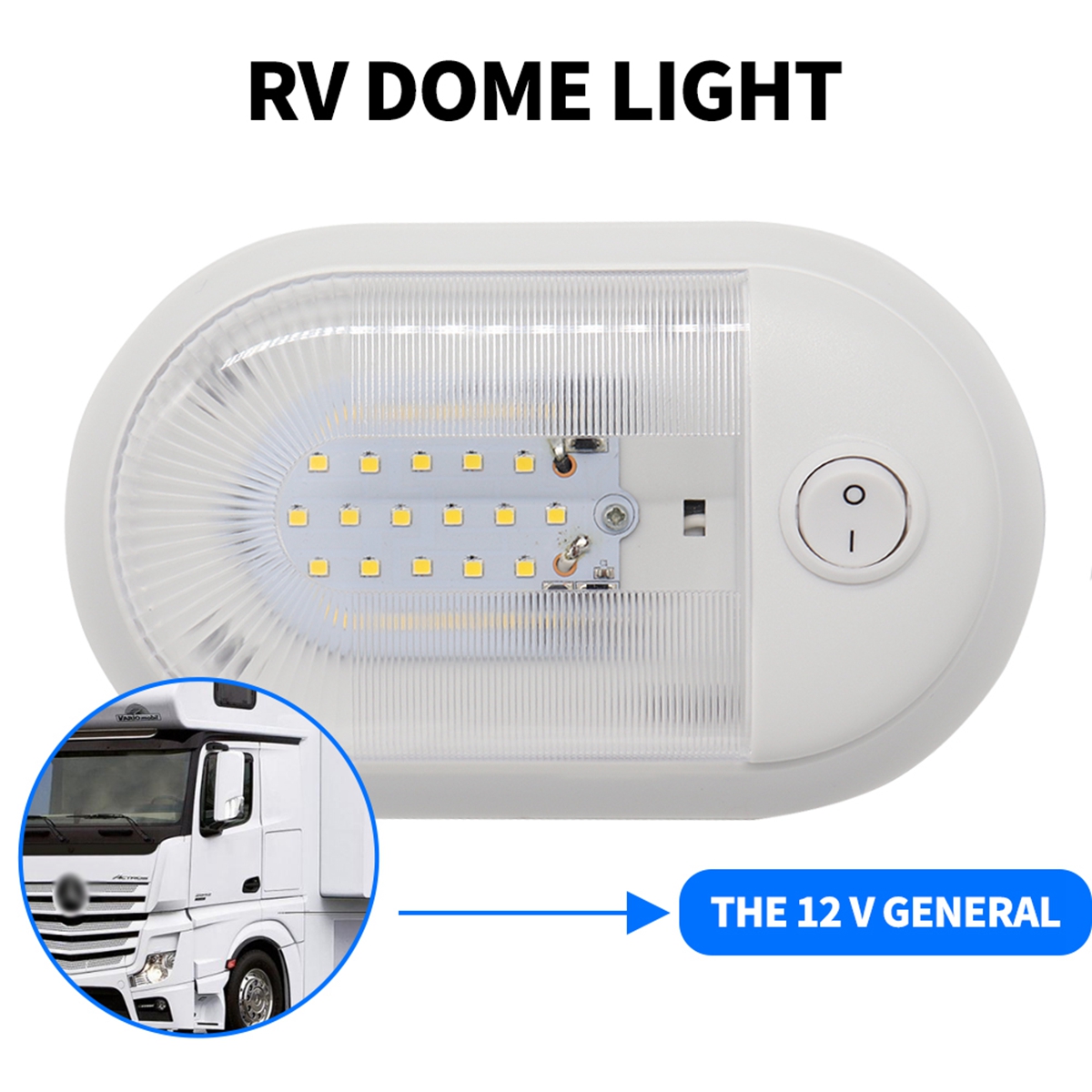 12V Led RV Interior Ceiling Oval Light with onoff Rocker Switch Buy